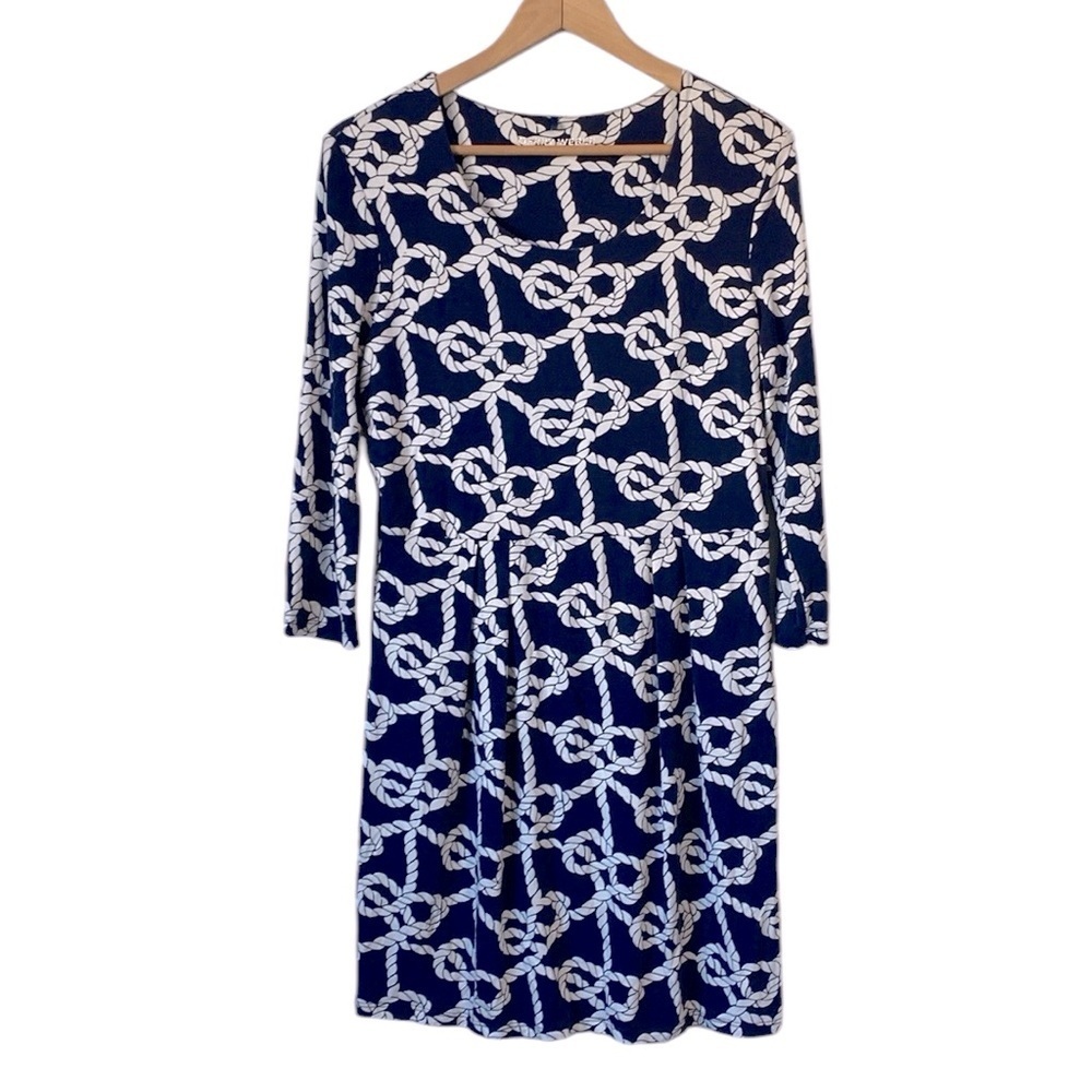 Gerry Weber nautical rope scoop neck knee length dress Size Medium